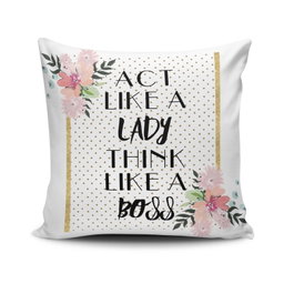 Aberto Design Funda de Cojín NKLF-380 Multicolor 43 x 43 cm